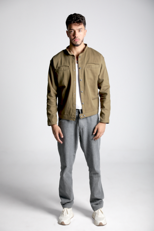 Olive Green Jean Jacket - Image 2