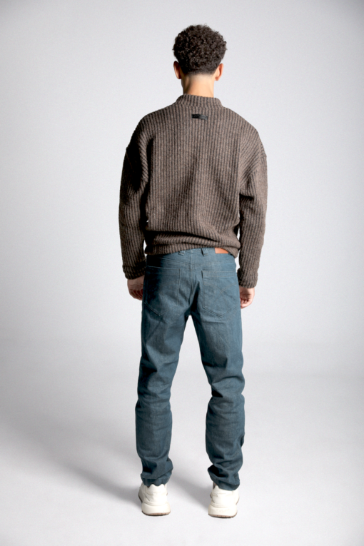 Brown Ribbed Sweater - Image 5