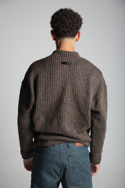 Brown Ribbed Sweater