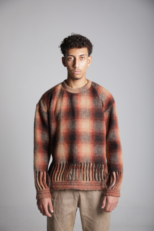 Jacquott Plaid Pattern Sweater - Image 3