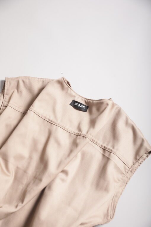 Beige Gilet With Pockets - Image 4