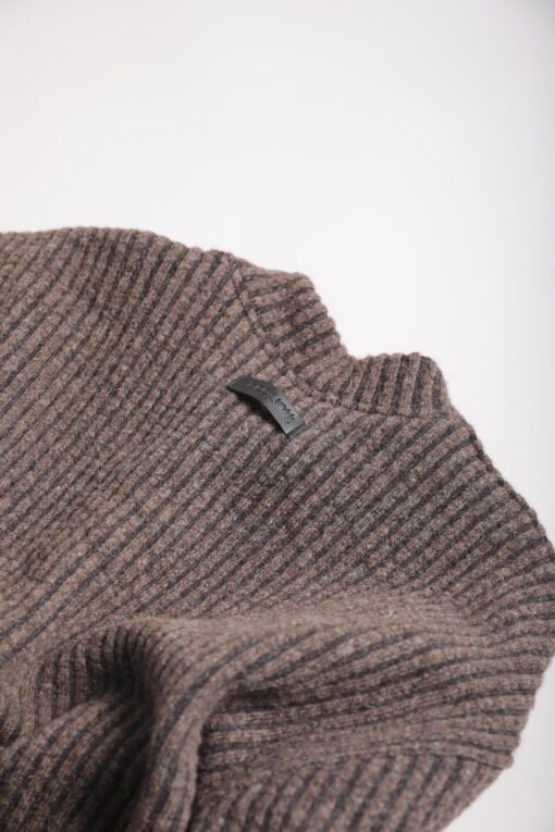 Brown Ribbed Sweater - Image 4