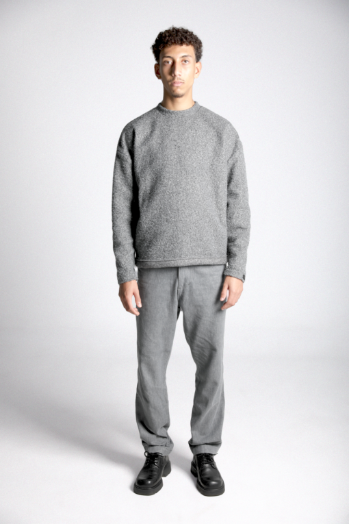 Grey Textured Sweater - Image 3